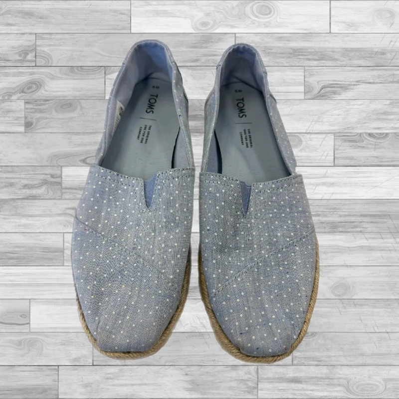 flats for easy-going outfits-Shoes Flats By Toms In Blue, Size: 9