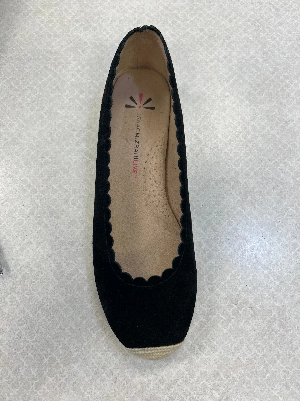 comfortable flats with chic finish-Shoes Flats Ballet By Isaac Mizrahi Live Qvc In Black, Size: 8