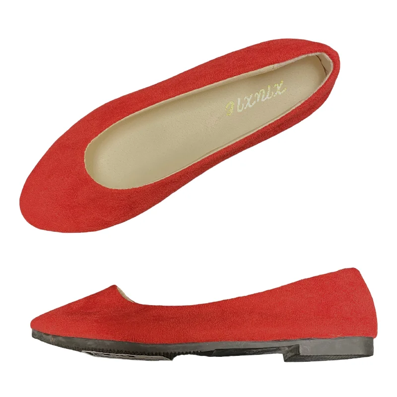 flats for stylish comfort-Shoes Flats By XNUXIE In Red, Size: 7.5