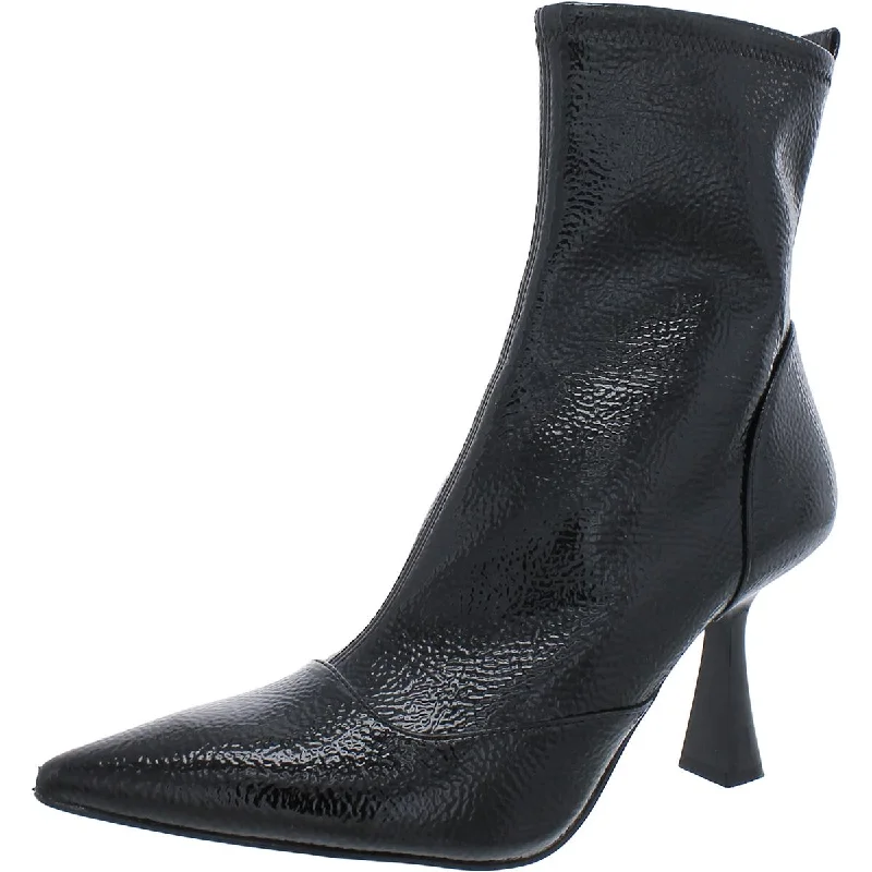 Slip-on boots for casual use-MICHAEL Michael Kors Womens Clara Patent Pointed Toe Mid-Calf Boots