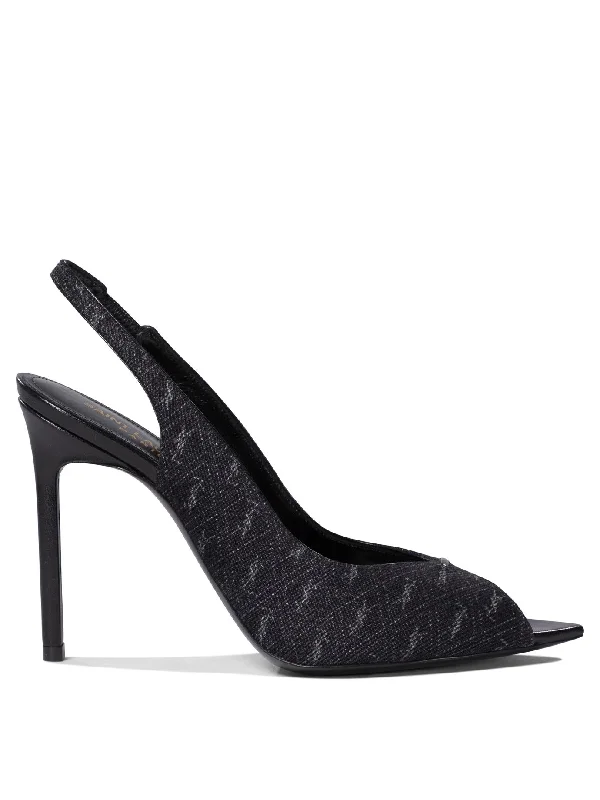 High heels with block heels for comfort -high heels for a formal look-SAINT LAURENT Chic Heeled Pumps for Women