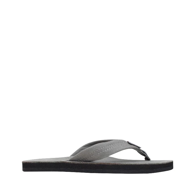 Affordable sandals for beach fun-Rainbow Sandals Women's Single Layer Premier Leather Sandal, Grey