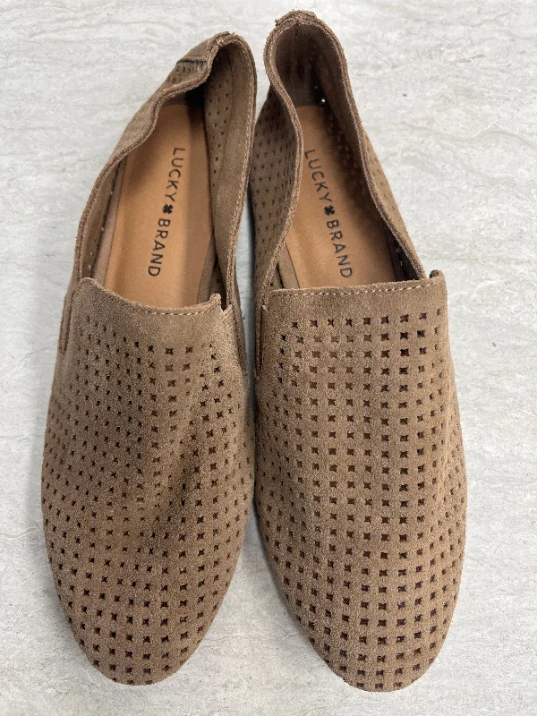 stylish flats for work and play-Shoes Flats By Lucky Brand In Brown, Size: 8.5