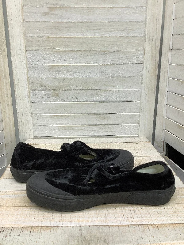 stylish flats for dinner date-Shoes Flats By Vans In Black, Size: 9.5