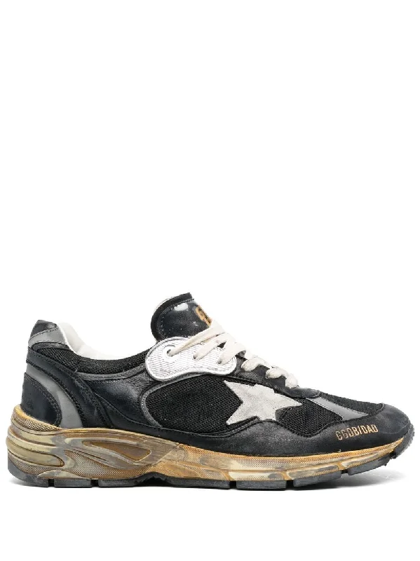 Athletic shoes for long trail relief -GOLDEN GOOSE Limited Edition Star-Patch Lace-Up Sneaker for Men