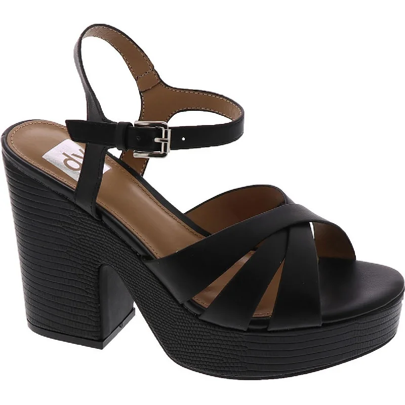 Affordable sandals for sunny trips-DV By Dolce Vita Womens Colette  Buckle Faux Leather Platform Sandals