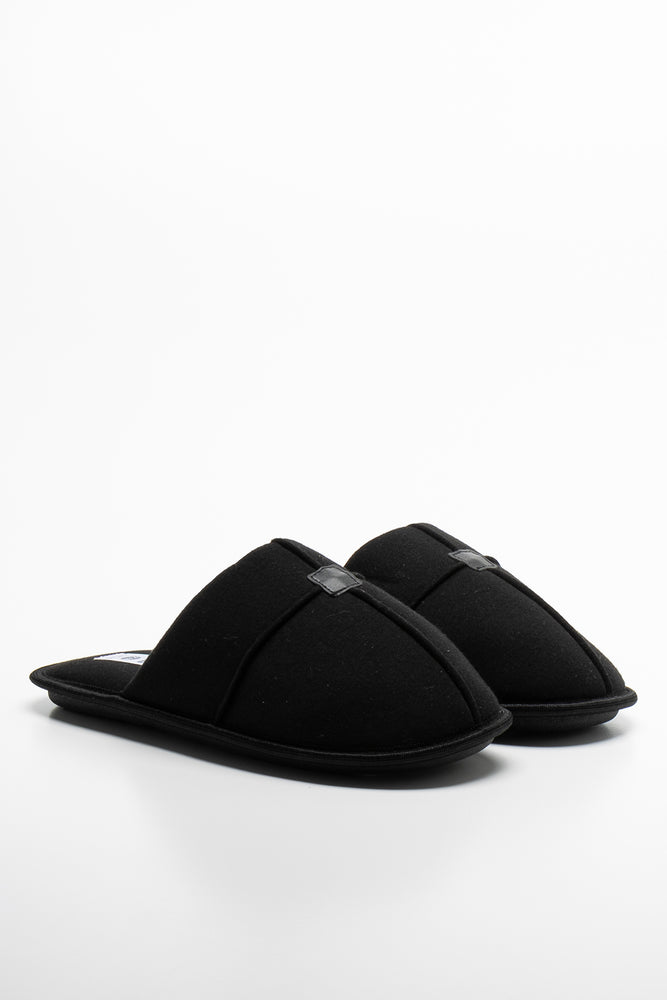 charm slippers support-Slipper Black