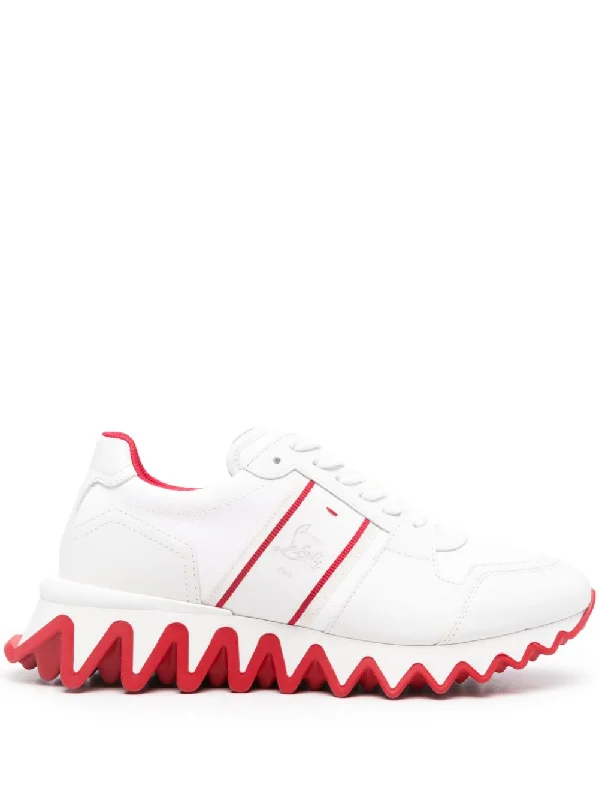 Athletic shoes with extra toe room -CHRISTIAN LOUBOUTIN Panelled Canvas Sneakers for Men