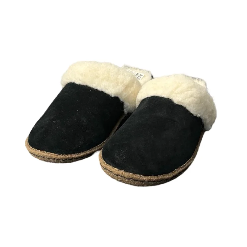 taupe slippers with grip-Slippers By Sorel In Black, Size: 6.5