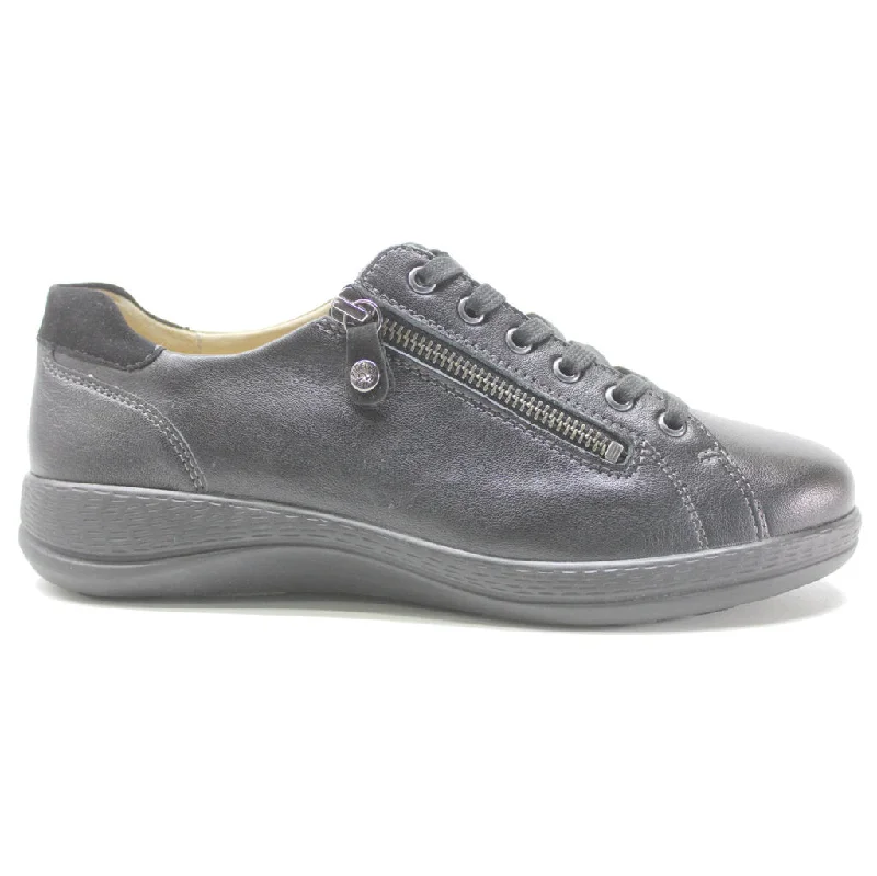 Holiday Leather Women's Low-top Zip & Lace Shoes