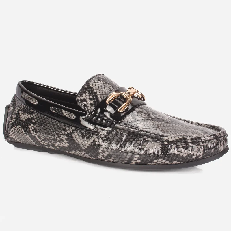 Classic loafers for clean style -Mens "MARTIN" Textured Slide-in Loafers Shoes