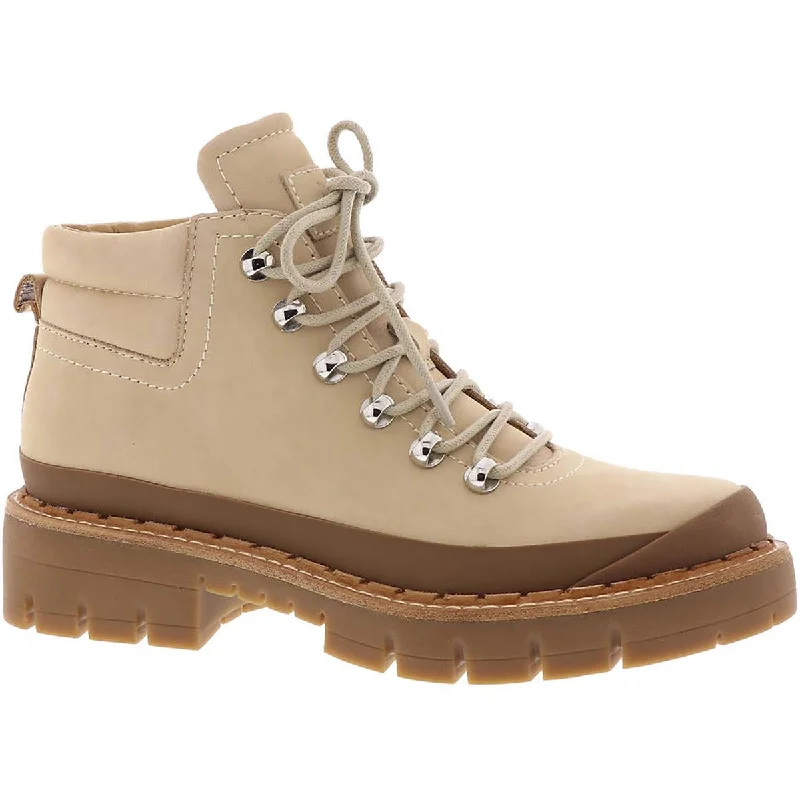 Stylish combat boots for fall-Marc Fisher LTD Womens Cairy Leather Lugged Sole Combat & Lace-up Boots