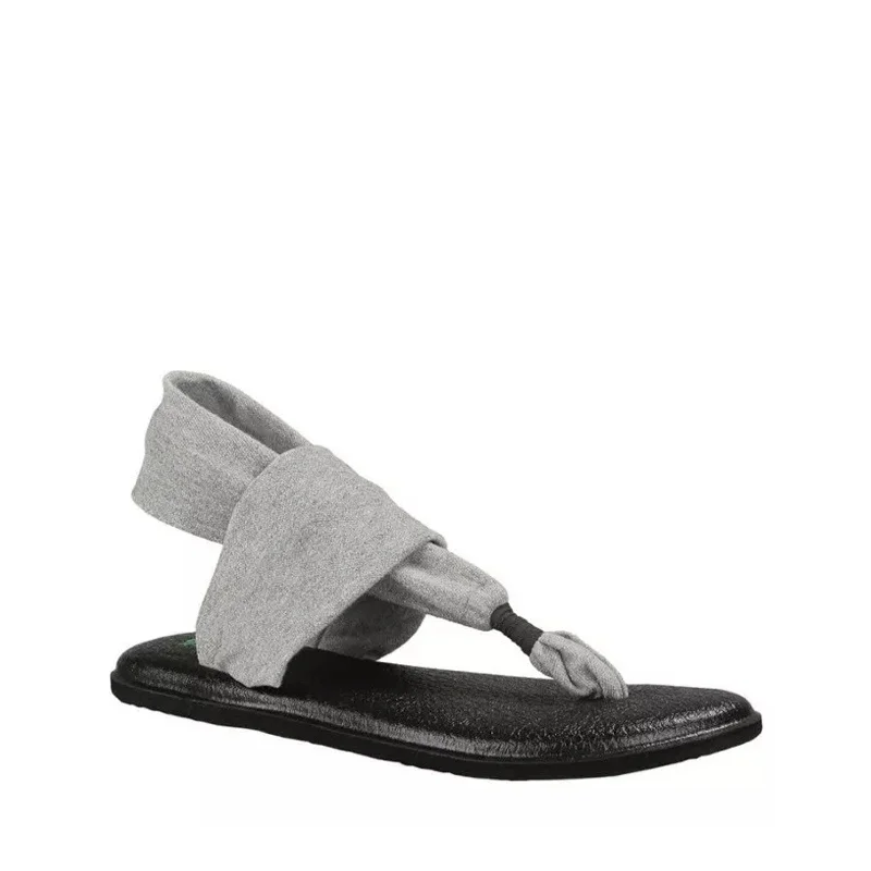 Fashionable sandals for summer nights-Women's Shoes Sanuk YOGA SLING 2 Knit Fabric Sandals SWS10001 GREY