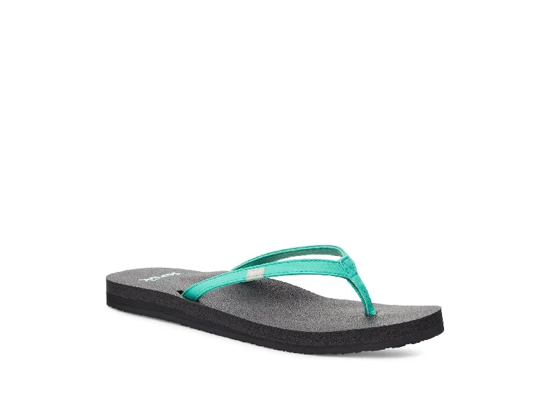 Non-slip sandals for water parks-Women's Shoes Sanuk YOGA JOY Flip Flop Toe Post Sandals SWS10275 FLORIDA KEYS