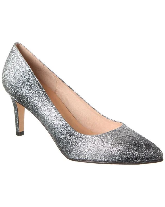 High heels for elegant night strolls -high heels for bridesmaids-French Sole Nurit Glitter Pump