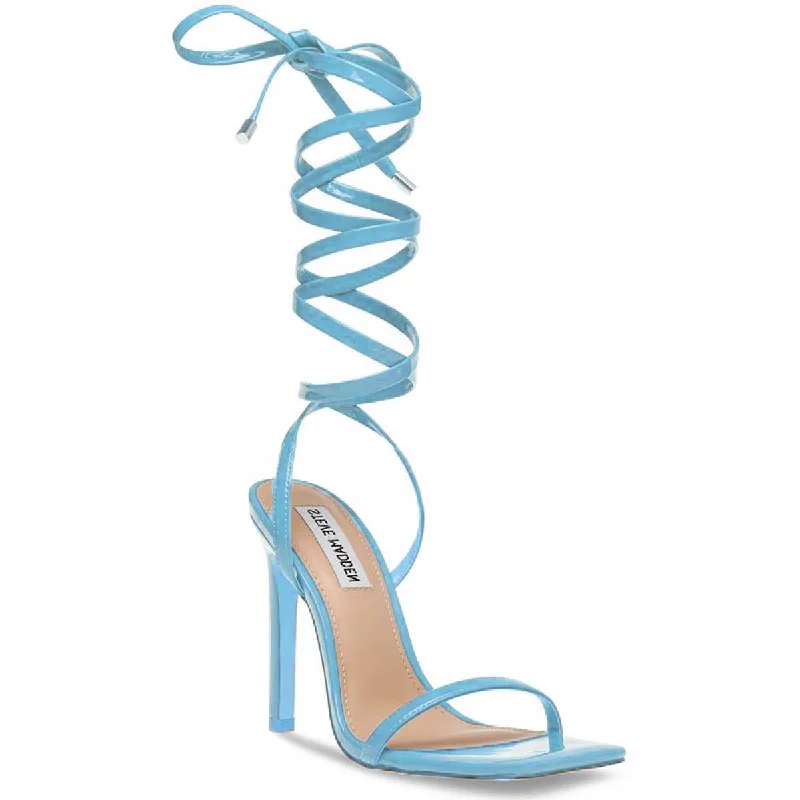 Non-slip sandals for rocky paths-Steve Madden Womens Uplift Strappy Square Toe Heel Sandals