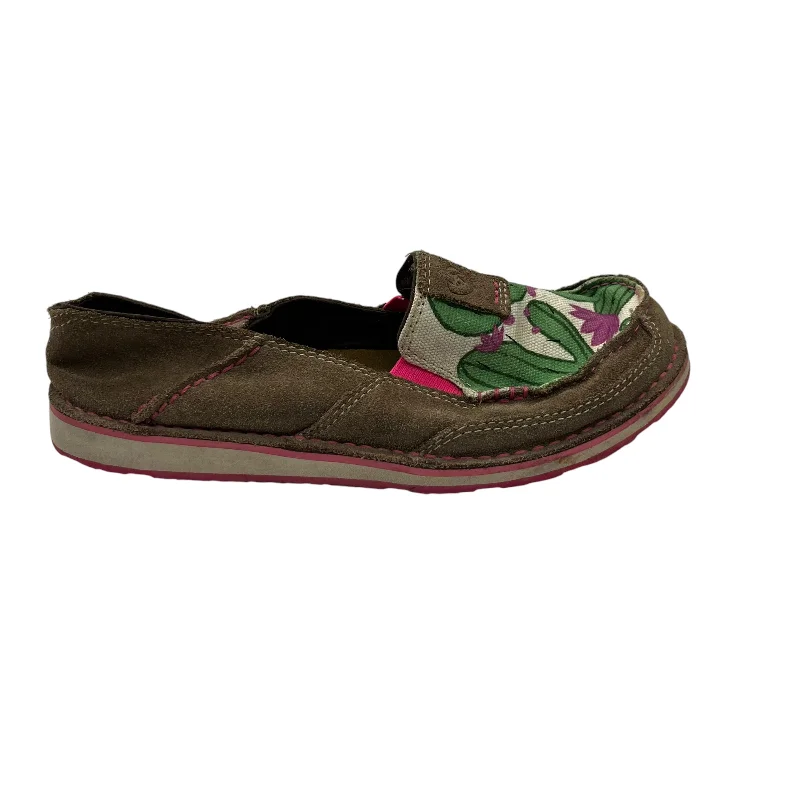 elegant flats for everyday wear-Shoes Flats By Ariat In Brown & Green, Size:7.5