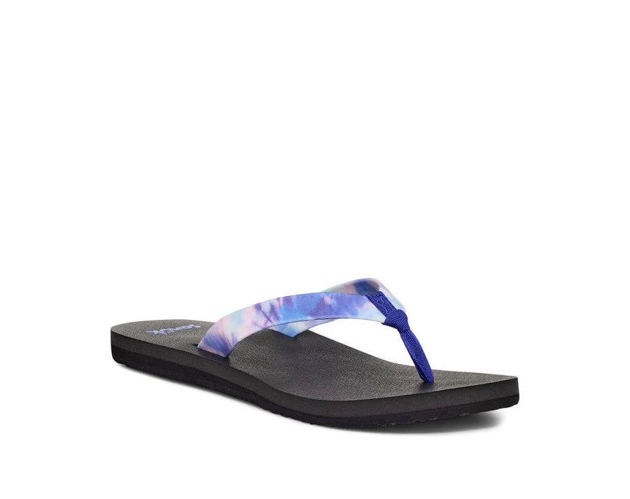 Cushioned sandals for arch support-Women's Shoes Sanuk ASHLAND ST TIE DYE Flip Flop Sandals 1140490 BLUE MULTI