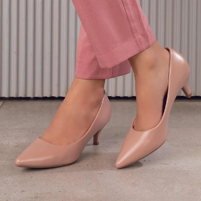 High heels with lightweight builds -comfortable high heels with added comfort-The Creet Pink Women's Dress Pumps Tresmode