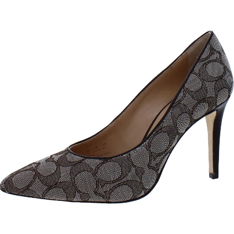 High heels for outdoor night dinners -high heels with embellished straps-Coach Womens Skyler Pull-on Dressy Pumps