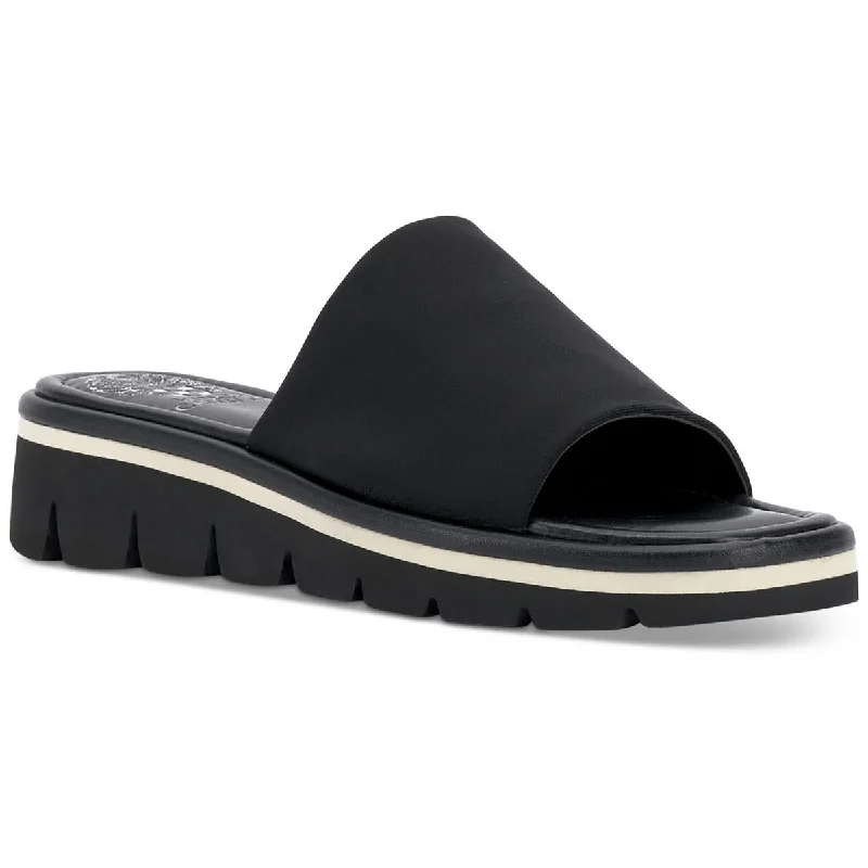 Waterproof sandals for stream strolls-Vince Camuto Womens Abrelyn Slip-On Wedge Slide Sandals