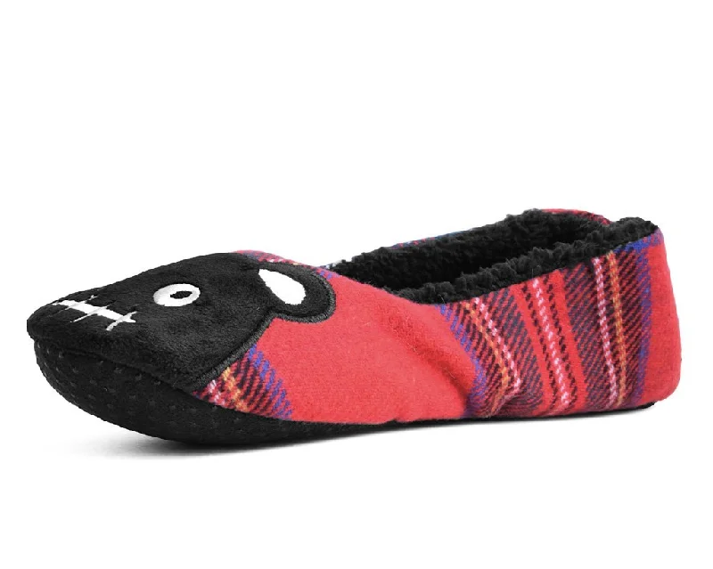 eco slippers recycled-Tartan Punk Rock Panda Slipper