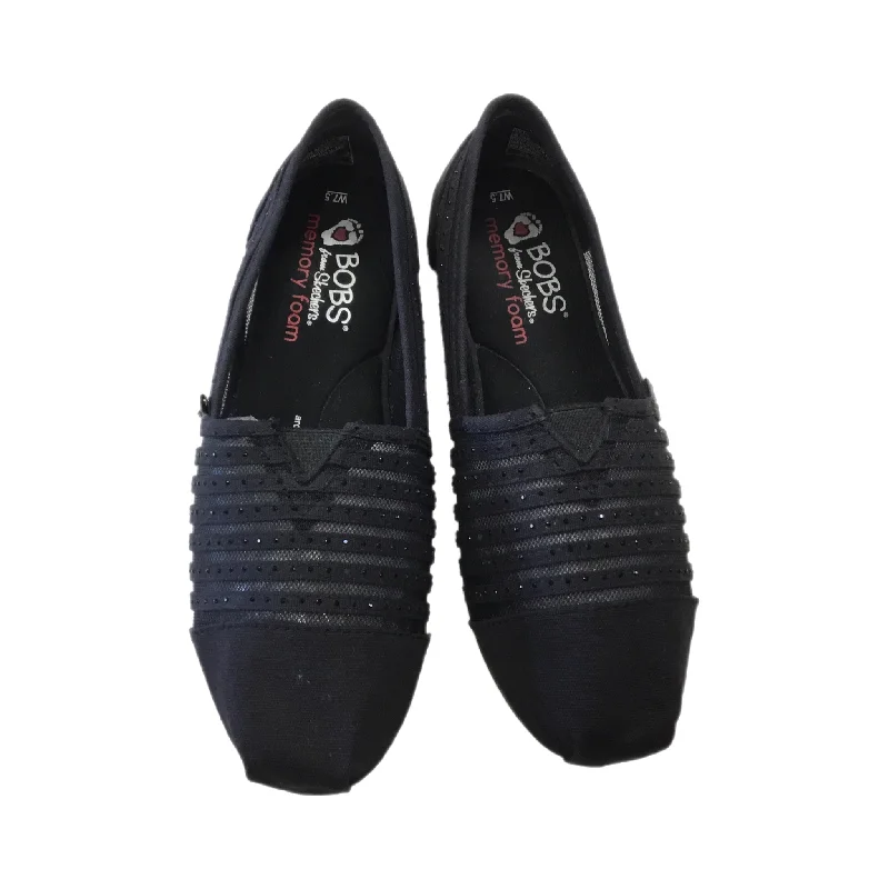 versatile flats with fashionable details-Shoes Flats By Skechers In Black, Size: 7.5