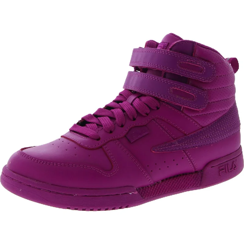 Athletic shoes with durable textures -Fila Womens F-14 Leather High Top Casual And Fashion Sneakers