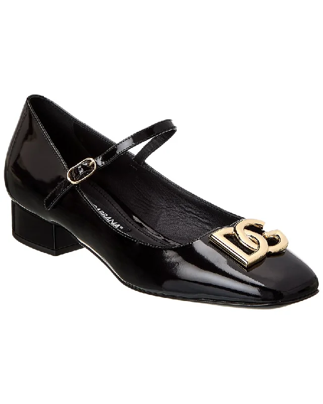 High heels for indoor night dinners -high heels for weddings guests-Dolce & Gabbana Mary Jane Leather Pump