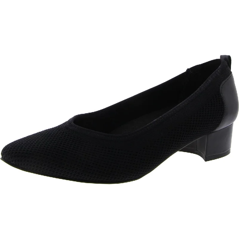 High heels with modern overlays -high heels for weekend gatherings-Ros Hommerson Womens Hester Knit Pointed Toe Pumps